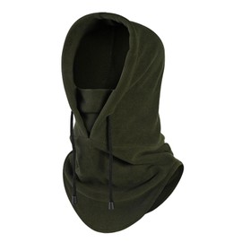OAAO 1 Piece Winter Mask, Warm and Windproof Sports Hat, Ski Mask, Fleece Mask Warm Cover, Ear Muffs Hat, Outdoor Sports Mask for Men and Women Military Green