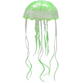 Jowxsx Funny Jellyfish Toy Fishtank Accessories Underwater World Floating Decors Cartoon Aquarium Ornaments Toy Jellyfish Decor (Green)
