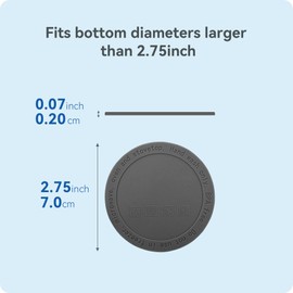 Prurex Silicone Bottom Protector for the Bottom of Mugs and Other Containers with a Bottom Diameter of 2.75" 70 mm,Multi-Use Non-Slip Mat(6 Pack)