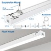 DAKASON 4FT Linkable LED Linear Light, 40W Replacing 120W, 3000K/4000K/5000K