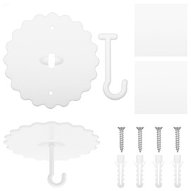 IANFAN 2 Set Ceiling Mosquito Net Hooks, Super Glue Bed Canopy Hooks White Dome Mosquitoes Nets Hook Bed Hanger Hook for Hanging Mosquito Net