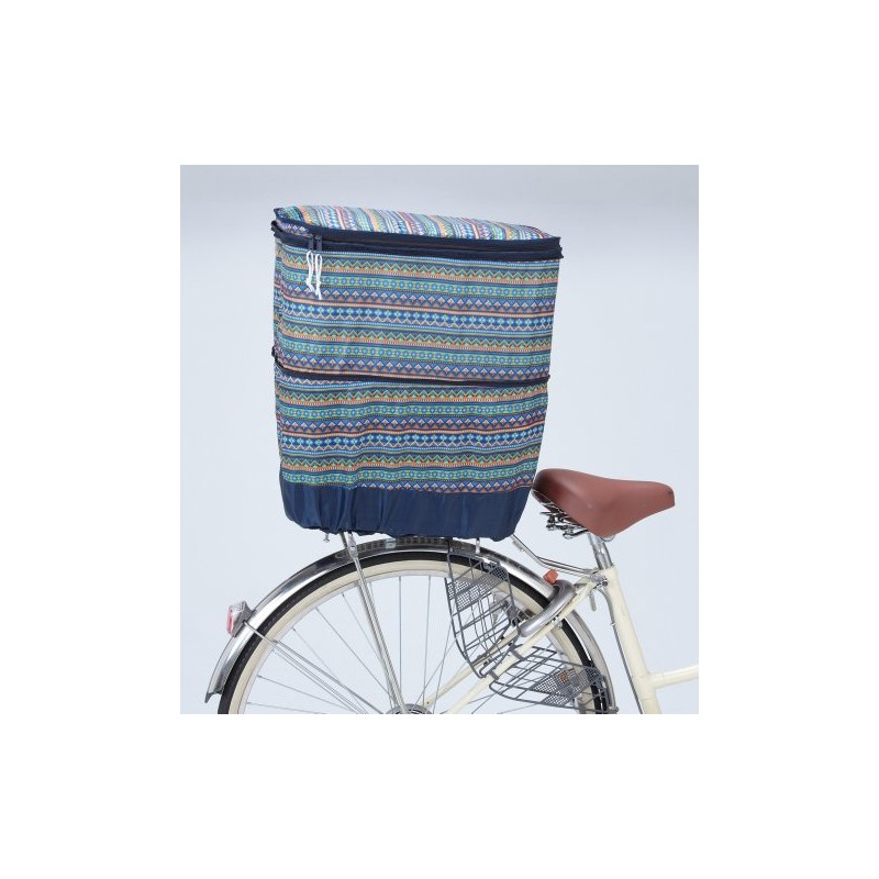 川住製作所(Kawasumi Seisakusyo) 自転車 2段式後カゴカバー モダンアートシリーズ K-NB6 ネイティブブルー