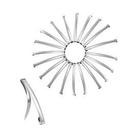 wynameleri Silver Metal French Barrette Single Prong Pin 3.5 Inches Hair Clips DIY Craft 20 Packs 90mm