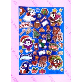 WeVeel Christmas Winter Scented Foiled Stickers Scentos Blue Sheet