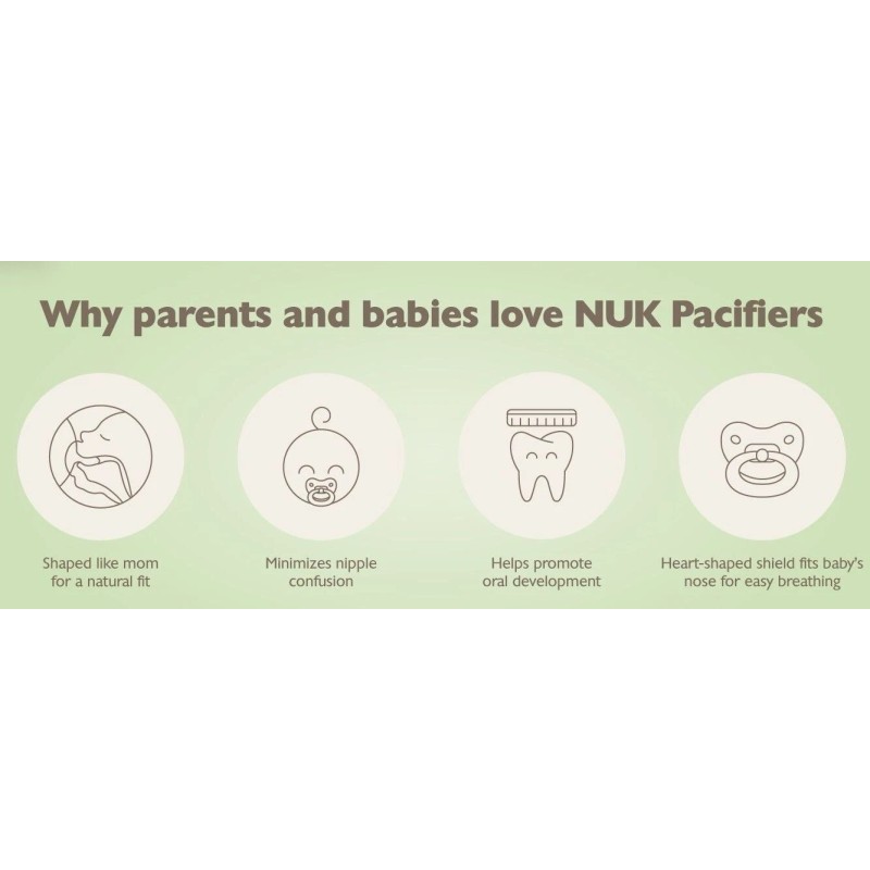 NUK Pacifier Orthodontic Silicone 18-36 Months 2 Pack BPA Free