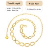 Gold Chain Belt for Women, Adjustable Metal Gold Waist Chains,