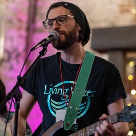 Nefelibata Guitar Strap, 2" Full Grain Leather Guitar Straps with Pick Pocket for Bass, Electric & Acoustic Guitar, Come with Guitar Picks,Strap Button and Strap Locks(Christmas Green)