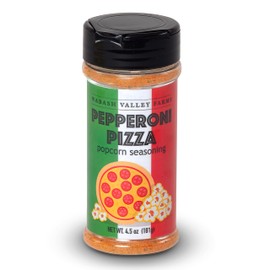 Wabash Valley Farms Pepperoni Pizza Popcorn Seasoning Salt — Pizza Flavoring Salt for Snacks, Gourmet Popped Corn, and Movie Night Treats — Versatile & Easy to Use — 5.5 oz