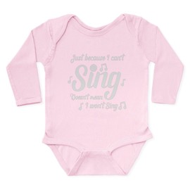 CafePress Karaoke Singing Music Club Microphone Body Suit Unisex Long Sleeve Baby Bodysuit Infant Romper Petal Pink