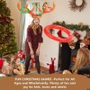 2PCS Christmas Party Toss Game Inflatable Reindeer Antler Hat with