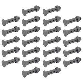 Mobile Home Anchor Bolt with Nut - Ground Anchor Slotted Bolts and Nuts (25 Pack)