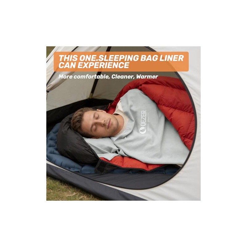 Ultralight Travel Sleeping Bag Liner - Soft, Breathable & Compact