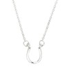 Sterling Silver Rhodium Plated Good Luck Symbol Simple Tiny Horseshoe