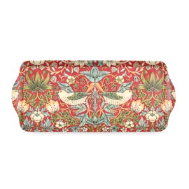 Morris & Co for Pimpernel Strawberry Thief Collection Red Sandwich Tray - 15.1" x 6.5"