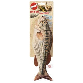 SPOT Hug'n Kick Gone Fishin' Cat Toy with Catnip Assorted Figures 11 Inch