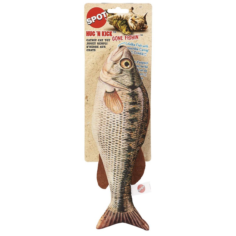 SPOT Hug'n Kick Gone Fishin' Cat Toy with Catnip Assorted