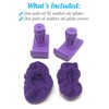 Bundle: Flexfit Universal Ski Glides with GlideSocks (Purple)
