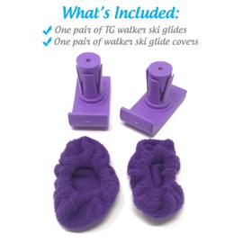 Bundle: Flexfit Universal Ski Glides with GlideSocks (Purple)