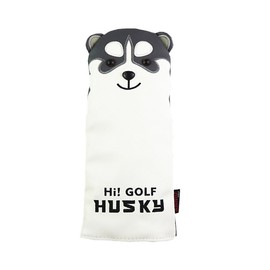 Golf Head Cover Waterproof Cute Dog Shaped Golf Head Protector PU Super Fleece Golf Putter Cover for Outdoor DR