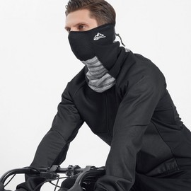 Thermal Outdoor Mask Neck Warmer for Winter Sports & Activities Black Dark Gray 2ea