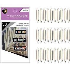 30 Replacement Nibs Extra Fine Tip Paint Pens Acrylic Markers. Easy To Replace. - Style: FLEXIBLE BRUSH