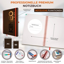 KIIMEO - Increase your eloquency! The 1st professional and thematic notebook - Tips & articles - 140 pages + 1 erasable page - Includes felt-tip pen.
