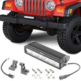 Quadratec 10" LED Light Bar, Combination Beam - Fits Jeep Wrangler, Gladiator, or Any Vehicle Needing Extra Lighting - Bright White LEDs - 5,160 Raw Lumens - Offroad Adventure Ready
