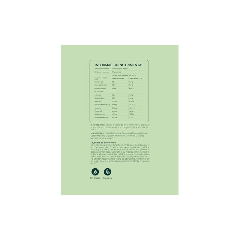 nutriADN - D-TOX NAC SUPPORT – Suplemento Alimenticio en Cápsulas