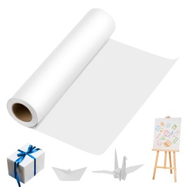 White Kraft Paper Roll for Art Craft 15 x 512 in White Wrapping Paper for Gift, Easel Paper roll for Kids Drawing Painting, Bulletin Board Poster Banner Paper