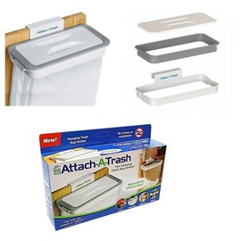 Attach A Trash - Portable Hanging Trash, Garbage Bag Holder for Cabinet Cupboard