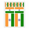 Set of 10 Flag Stickers India Car Sticker