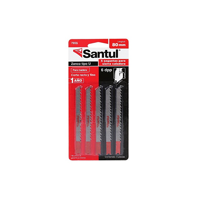 Santul 7855 Juego de 5 Seguetas para Caladora Estándar para