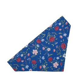 Eco Chic Recycled Dog Bandana 1PCS Washable Triangle Scarf for Pets Dogs and Cats (Floral Navy)