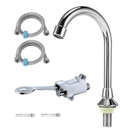 Grifo De Pedal, Agua Fría Cambiar Pedal De Pie Cobre Válvula