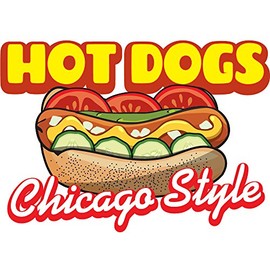 HOT Dogs Best in Town 36" Concession Decal Sign cart Trailer Stand Sticker Equipment