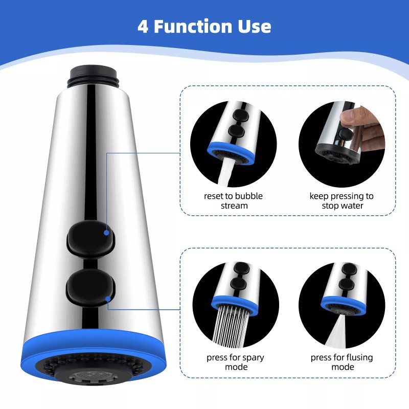 Hibbent LED Pull Down Spray Head Kitchen Faucet Part For