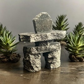 3.5" Tall Granite (Stone) Inukshuk