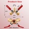 SNUTUYA Solid Brass Garden Hose Splitter 2 Way Heavy Duty,