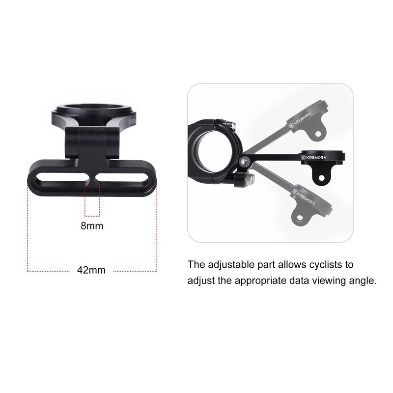 KREMORV Bike Mount Adjustable Out Front Extended Bicycle Computer Mount