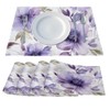 Floral Purple Placemats Set of 4 Heat Resistant Place Mats