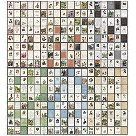 Diuhofart 288 Sheets Vintage Washi Stickers Books for Journaling, 6 Sets Classic Literature Scrapbook Stickers for Scrapbooking, Junk Journal Supplies, Scrap Book Kit, Collage, DIY Craft Arts