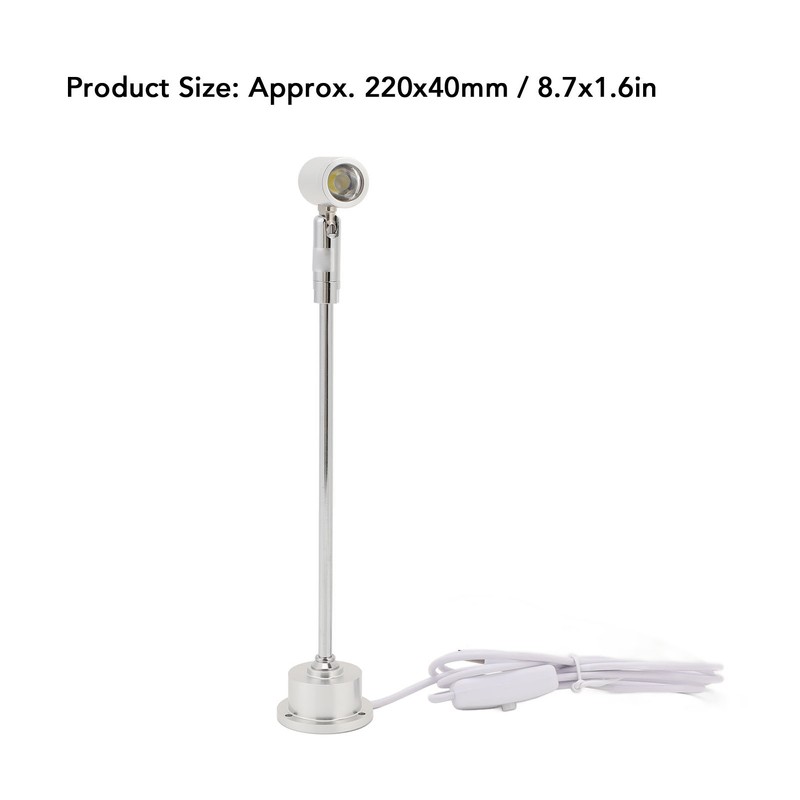 Standing Cabinet Spotlight USB LED Aluminum 1W Adjustable Head Jewelry