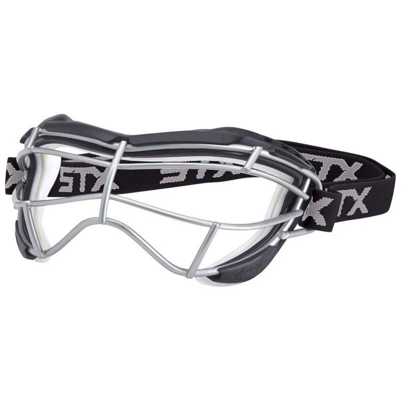 STX Lacrosse Focus-S Goggle, Graphite/White