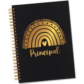 School Principal Appreciation Gifts, Thank You Gifts for Principal Mentor Boss, Office Meeting Notebook for Work, Boss day's Present, Empowerment Educator Staff Gold Spiral Notebooks-LTJ02