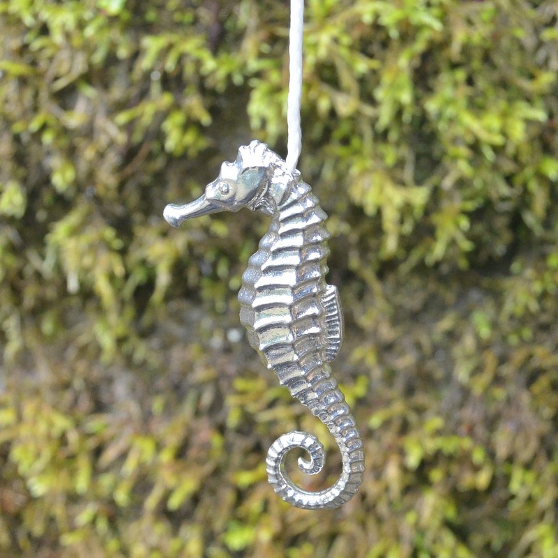 Seahorse Light Pull Handle, Pewter Seahorse Light Pull Cord Handle,