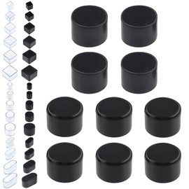 Rustark 20Pcs 30mm Black Round Rubber Furniture Leg Caps Assortment Kit Anti-Slip Rubber Chair Leg Caps Furniture Floor Protectors Chair Leg Covers Chair Leg Foot Cover Feet Pads for Chair Table Sofa