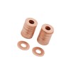INFINAUTO 40pcs 6mm Inner Dia Copper Washers Flat Sealing Gaskets