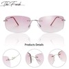 The Fresh Minimalist Small Rectangular Super Lightweight Sunglasses Clear Eyewear