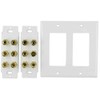 6 Speaker Cable Wall Plate Double Gang for 6 Surround