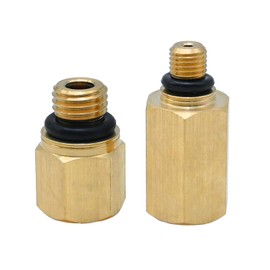 Aynaxcol 2Pcs Fuel Rail Adapter High Pressure Oil Rail Adapters Leak Test Kit Replacement for Ford 6.0L Oil Pump IPR Valve Air Test Fitting Tool